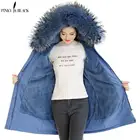 PinkyIsBlack 2022 длинная парка, женская зимняя куртка, повседневное женское пальто с мехом, теплое плотное зимнее пальто для женщин, большие размеры 6XL