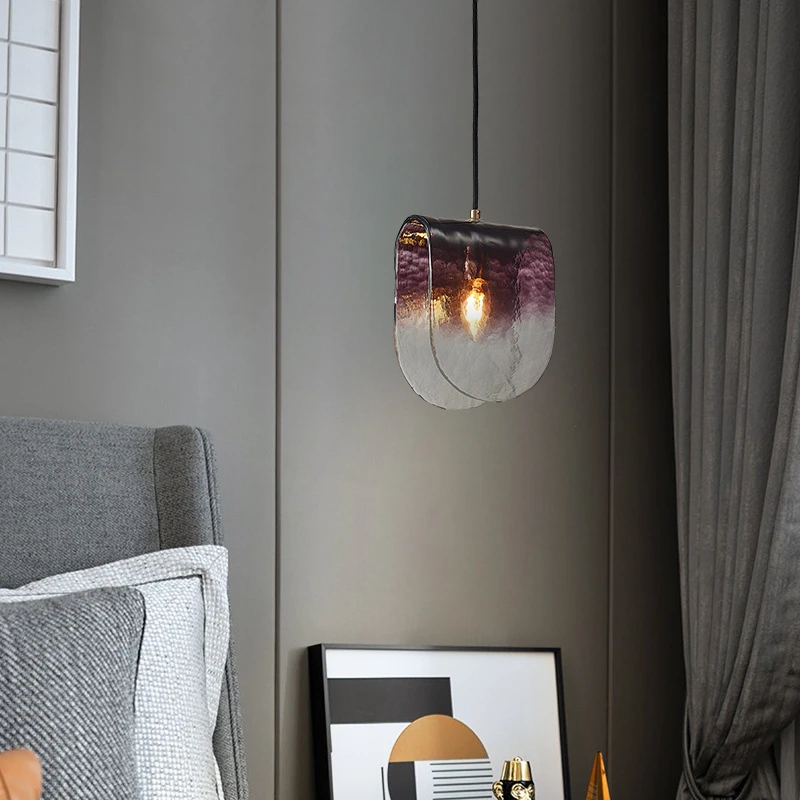 

Postmodern Creative Bedroom Bedside Small Pendant Light Restaurant Bar Table Coffee Shop Glass Ice Cream Decoration Hanglamp