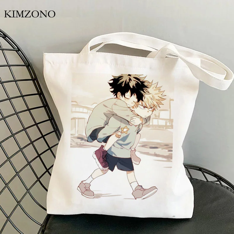

My Hero Academia shopping bag shopper shopper cotton tote grocery handbag bag foldable boodschappentas fabric custom