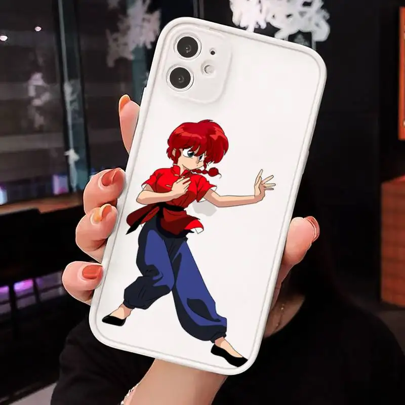 

Ranma Japan amine Phone Case Matte Transparent for iPhone 7 8 11 12 s mini pro X XS XR MAX Plus cover funda