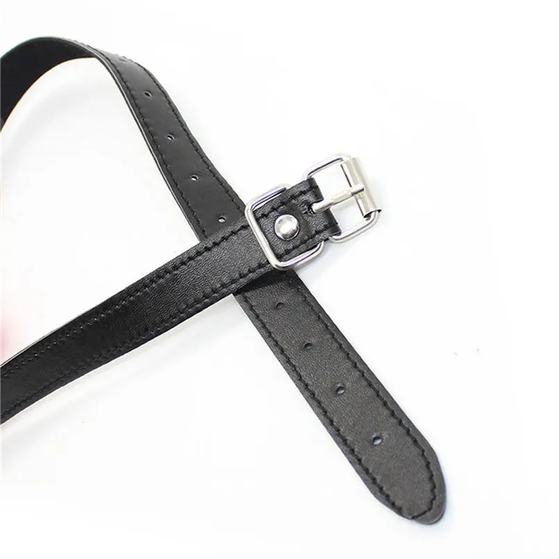 Взрослые игры рот кляп силиконовый мяч оральная фиксация PU Кожаный ремешок