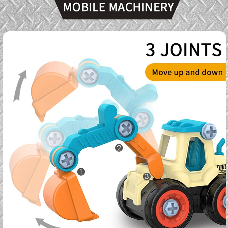

Nut Disassembly Loading Unloading Engineering Truck Excavator Bulldozer Kids Screw Boys Creative Tool Toys Car Model