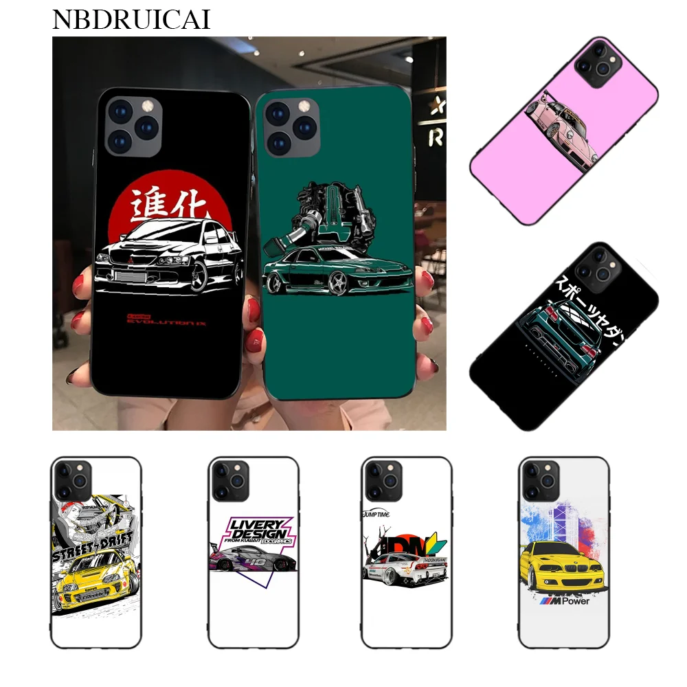 Спортивный чехол для телефона NBDRUICAI jdm drift iPhone 11 pro XS MAX 8 7 6 6S Plus X 5S SE XR|Бамперы| |