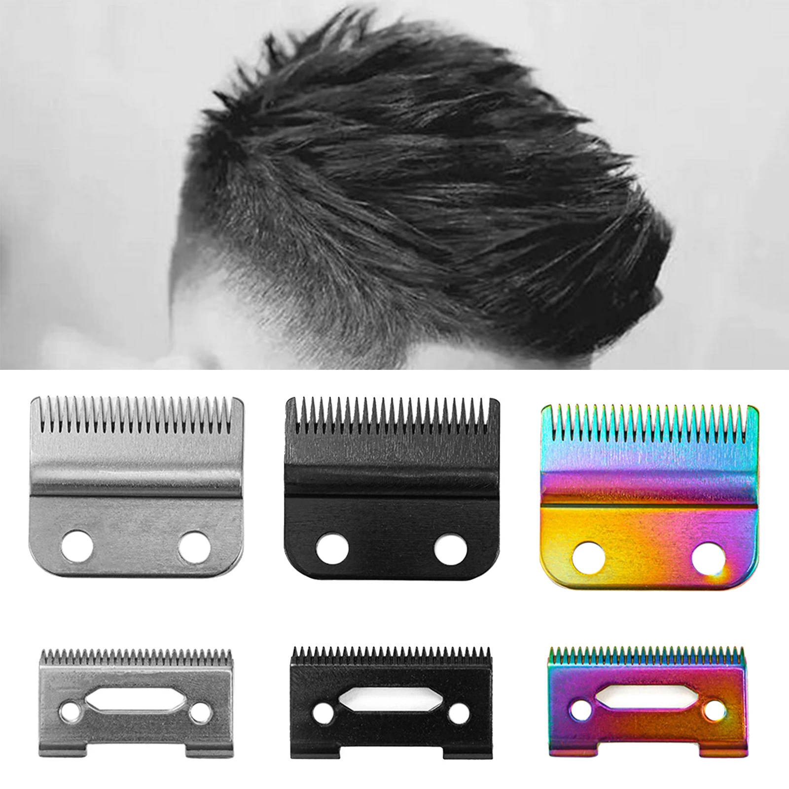 Машинка для стрижки волос со стальными лезвиями и 2 отверстиями совместима с