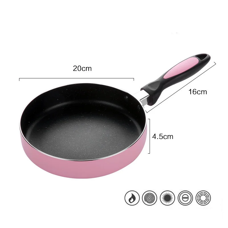 Сковорода высокого качества 20 см антипригарная медная сковорода для жарки с