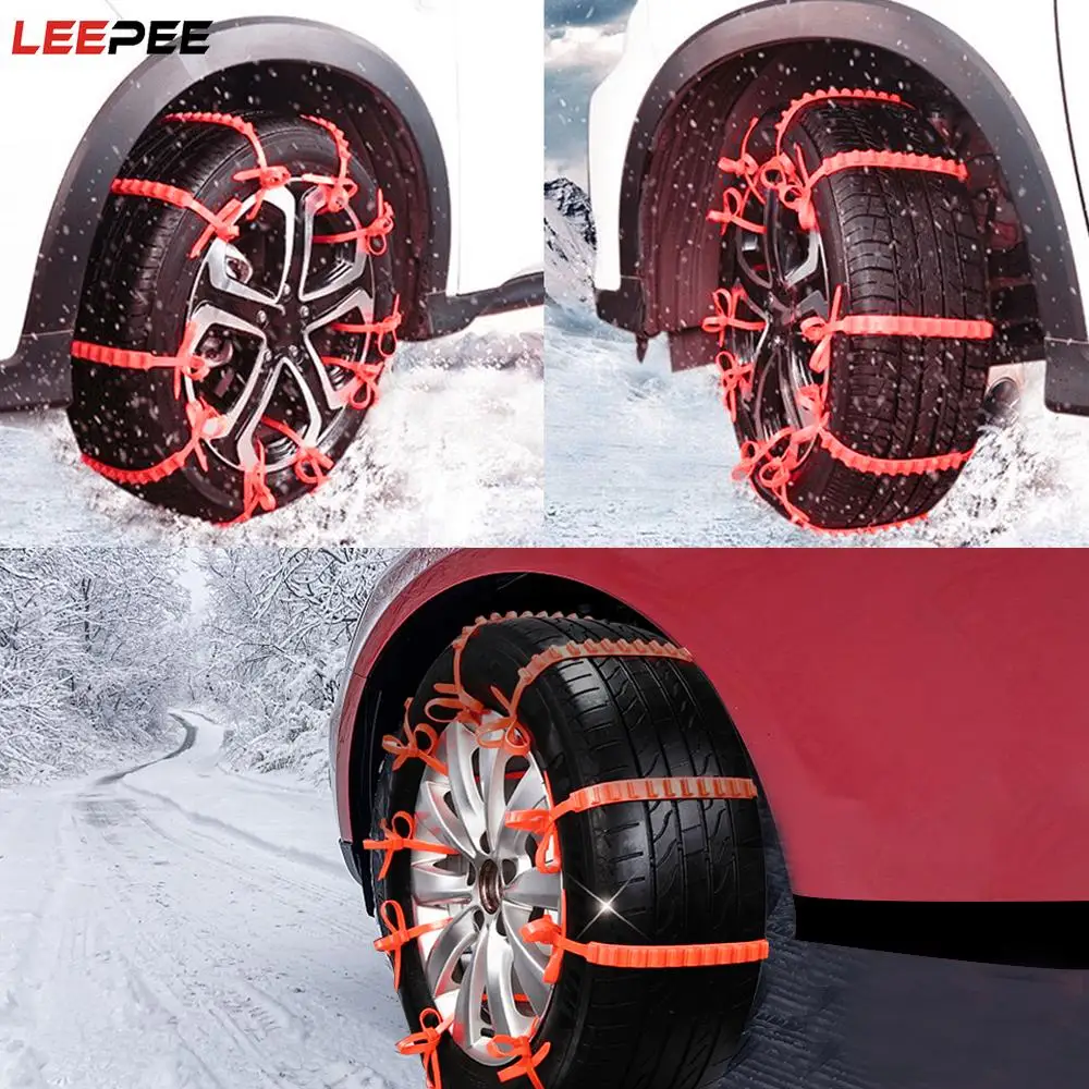 

Ice Road Emergency Chain Winter For Rainy Muddy Road Anti-slip Belt 10pcs/Set Outdoor Car Tire Wheels Anti-skid Chains