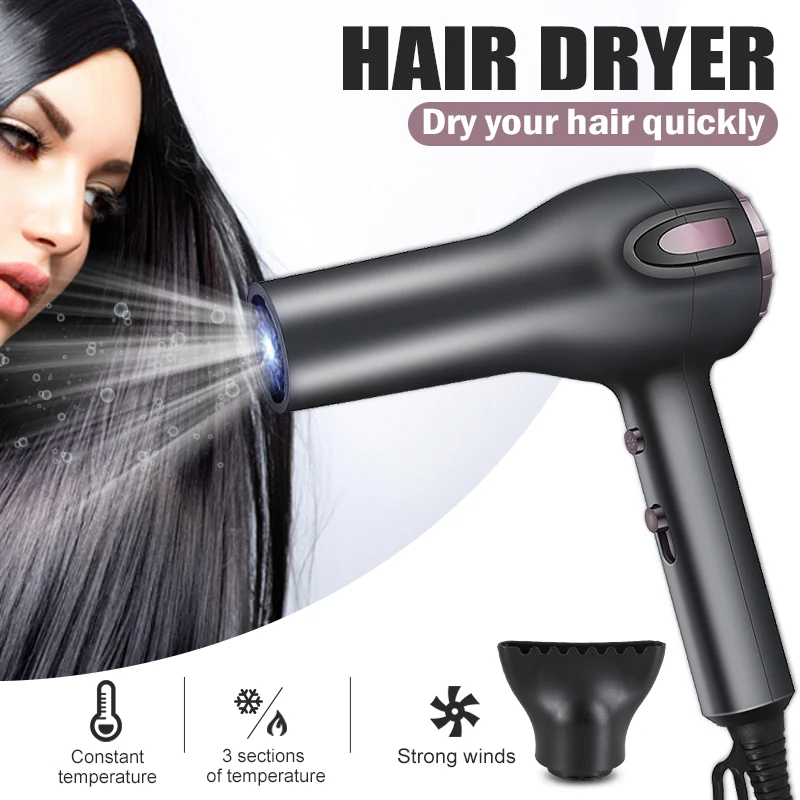 2020 новейший мощный Фен для парикмахерской инструменты сушилка волос Низкий 220 240