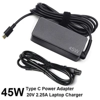 laptop charger 20v 2 25a type c power adapter with us eu plug 45w notebook ac adapter power cord supply for lenovo hp series