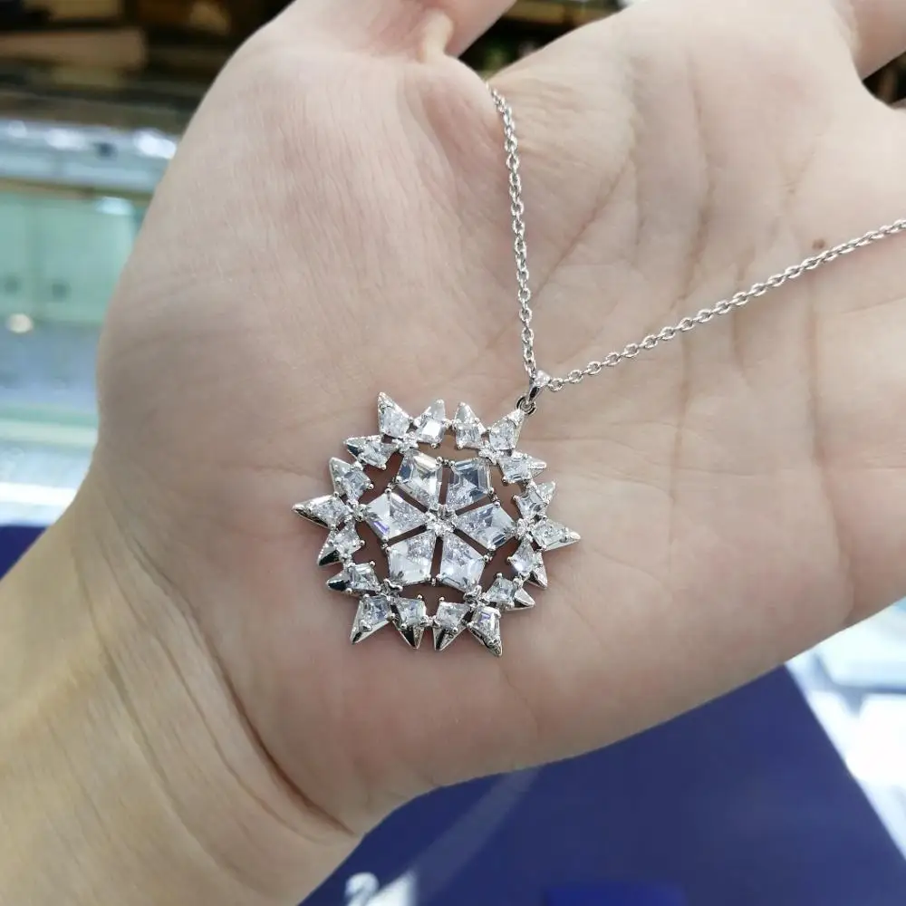 Высококачественный кулон в виде снежинки SWA Волшебная Снежинка мечты элегантное
