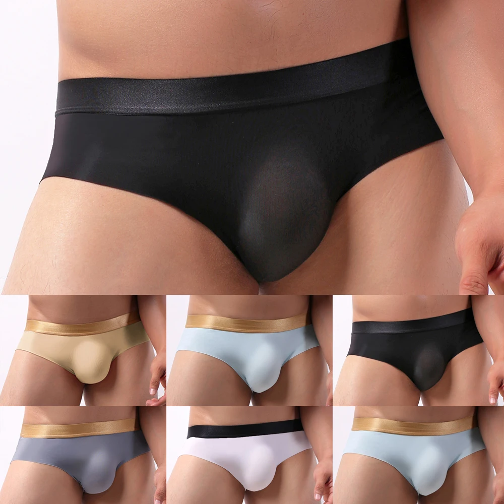 

Solid color Underwear Bulge pouch Sexy U Convex Tight Elastic Middle Waist