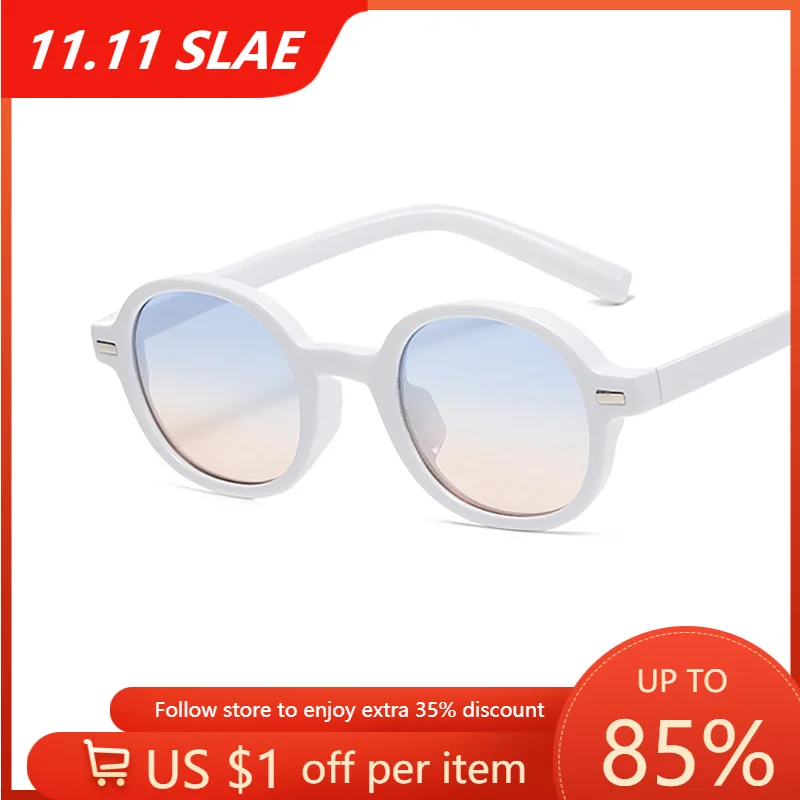

Small Oval Sunglasses Women Vintage Round Gradient Sun Glasses Trendy Leopard Eyewear Retro Female Eyeglasses UV400 Oculos