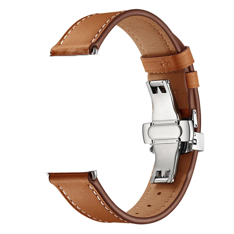 

Watch Strap Genuine Leather Butterfly Button Strap For Apple Watch 1/2/3/4/5/6/SE Strap 38mm/42mm Watch Strap