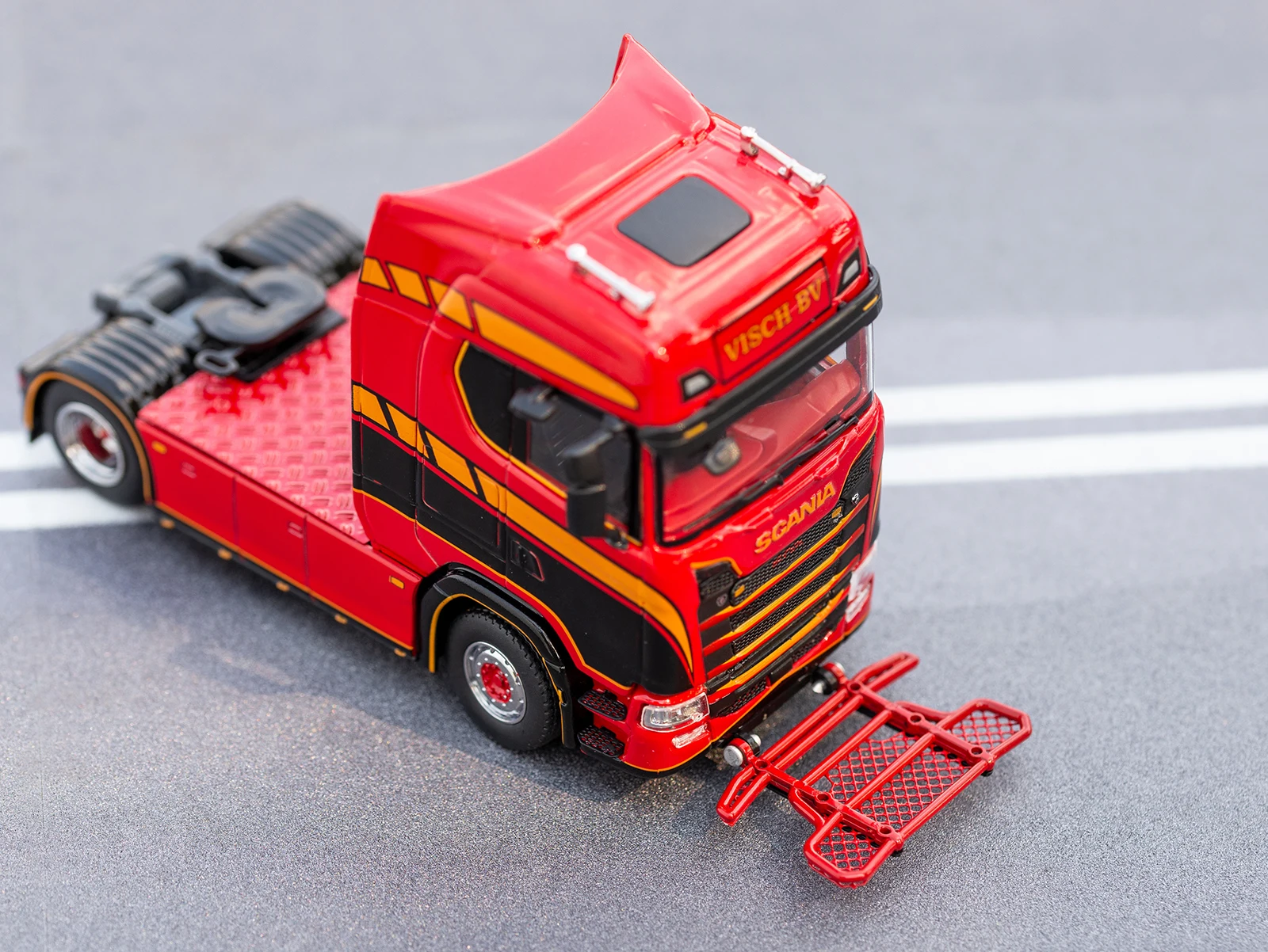 Тяжелый тректрактор GCD Qihui 1:64 Scania S730 модель автомобиля из смолы подарок на день