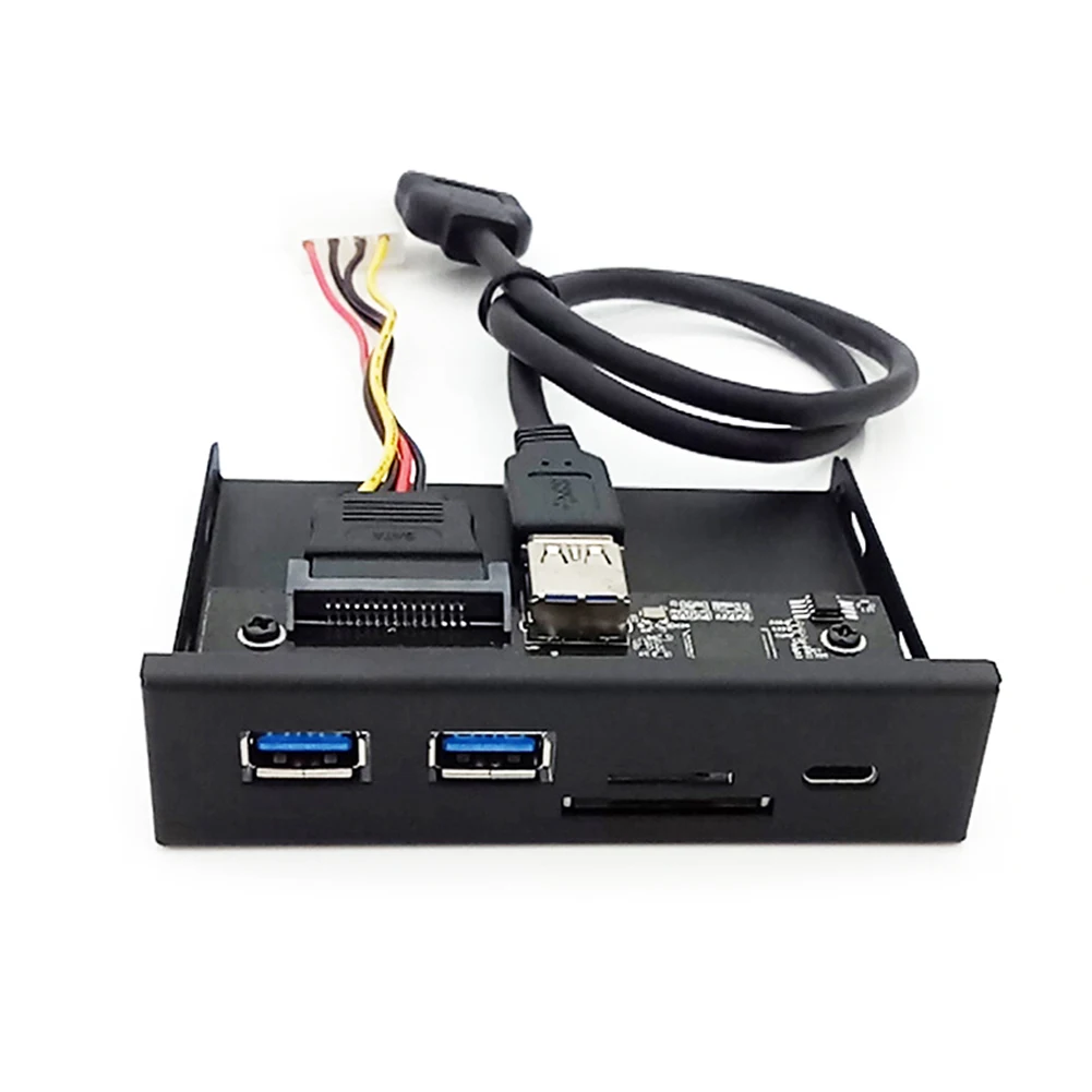 TYPE C адаптер домашнего компьютера USB 3,0 TF/SD спереди Панель Безопасность Запчасти для настольных ПК 5,25/3,5 дюймов флоппи Бей