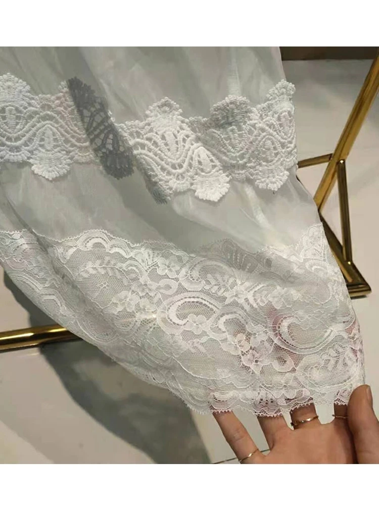 

applique Big-name summer women's mesh lace hollow sexy pleated dress 2021New women's clothing fashion party big putty tutu skirt