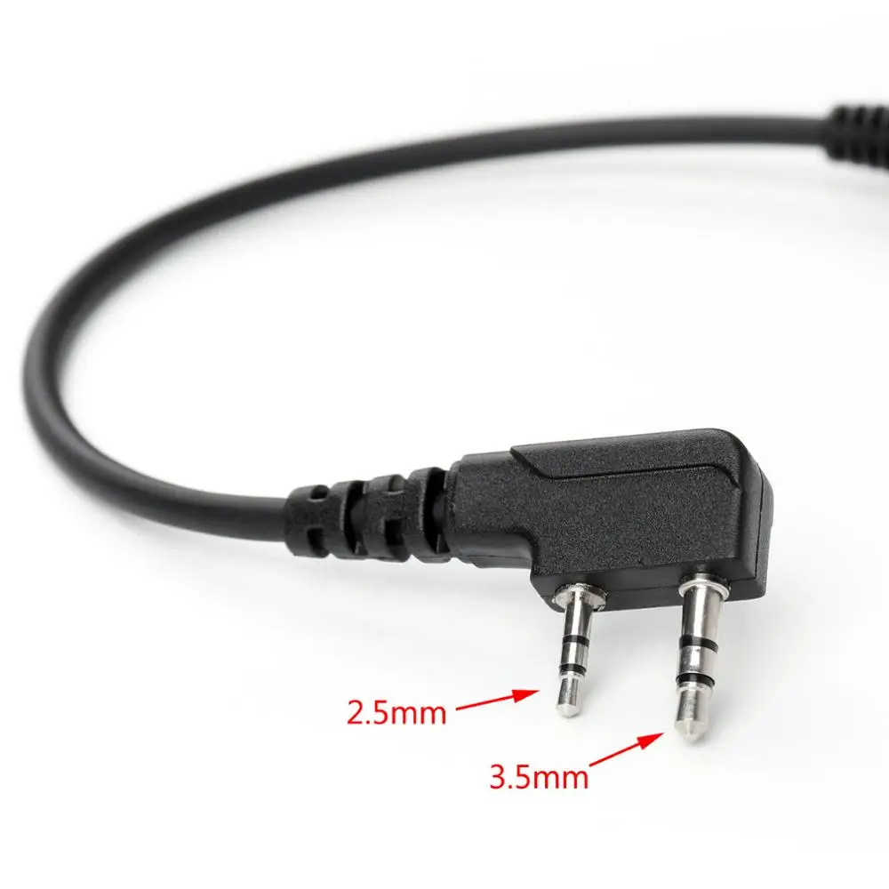 Artudatech 1 шт. 2 Pin горло микрофон скрытой акустической трубки PTT для Kenwood Baofeng