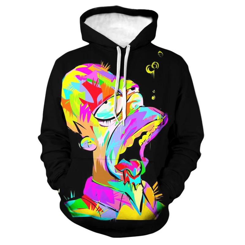 

2020 New fashion 3D printed Simpson sweatshirt long sleeves anime hoodie winter autumn Cartoon jacket Hip Hop funny Tracksuits
