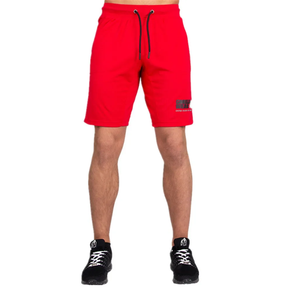 Повседневные спортивные мужские шорты с принтом для фитнеса бодибилдинга