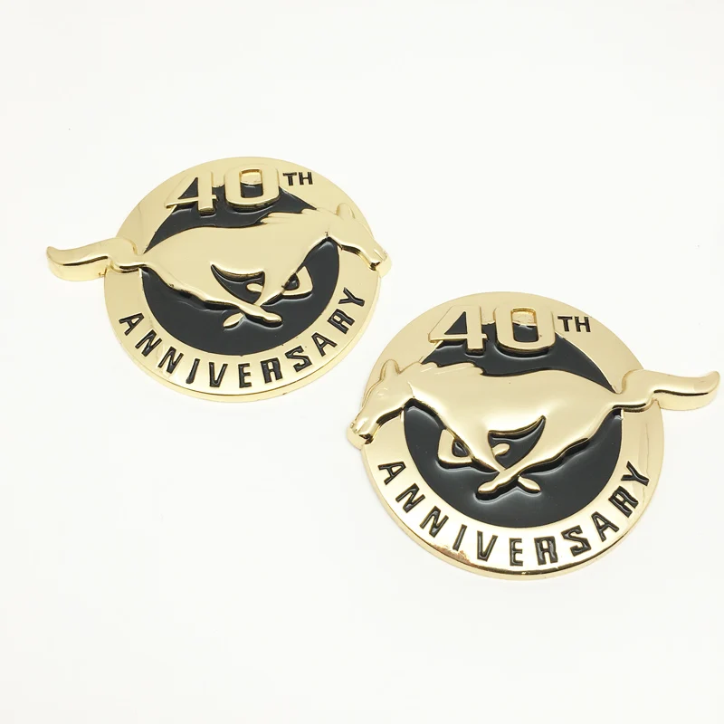 Автомобильный Стайлинг 3D металлическая 40 летняя годовщина Автомобильная