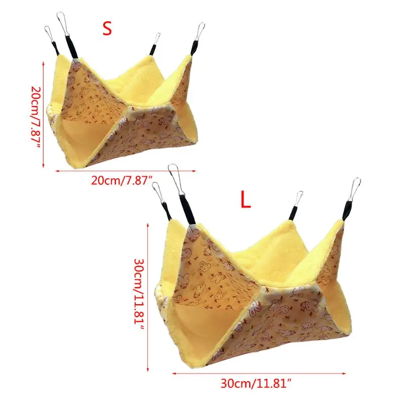 

1Pc Pet Hammock Double Layer Soft Winter Warm Chinchilla Squirrel Hanging Nest Hamster Sleeping Bed Small Pets Supplies New