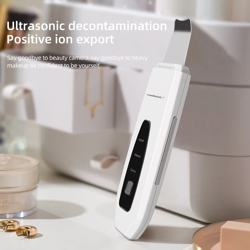 

Ultrasonic Facial Skin Scrubber Cleaner Ion Acne Blackhead Remover Peeling Shovel Cleaner Facial Massager Skin Care