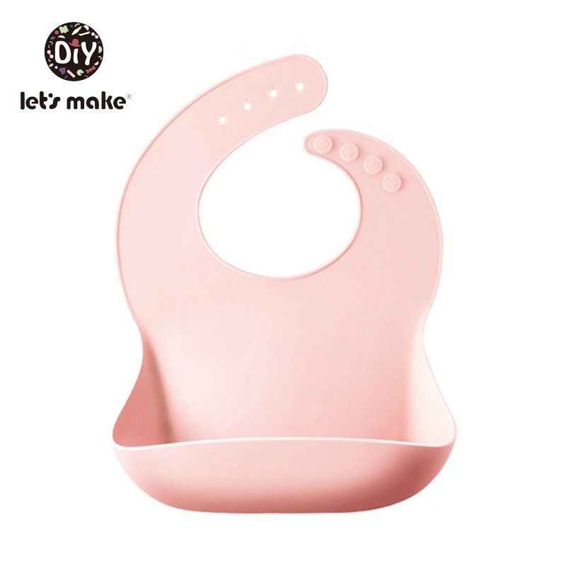 pink Let's Make/детские вещи, Детские нагрудники и салфетки для отрыжки, 1 предмет, хлопковый нагрудник, мультяшный силиконовый прорезыватель, не содержит бисфенола, детские вещи, одежда для кормления - Цвет: pink
