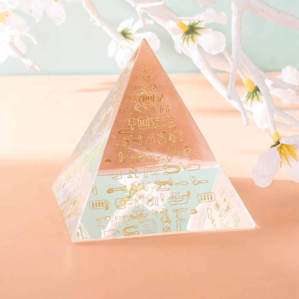 Пирамида из хрусталя K9 миниатюрная египетская целительная Рейки Чакра 60 мм 80