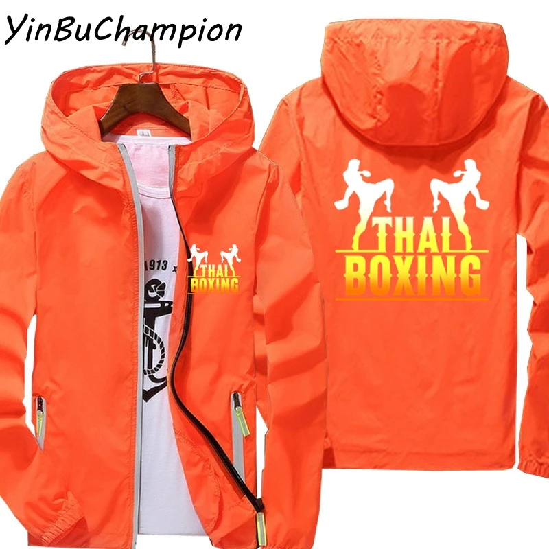 Мужские Муай Тай Boxinger с капюшоном тонкий Светоотражающие кожу солнцезащитный