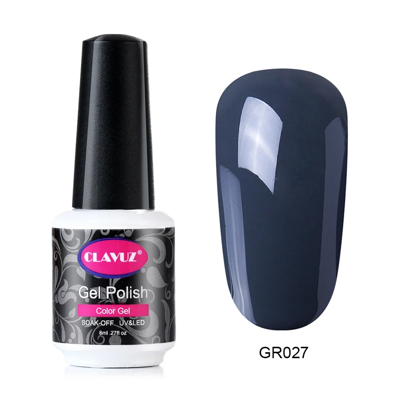 CLAVUZ 8 мл зеленый цвет серия УФ-гель для ногтей маникюра Полупостоянный лак