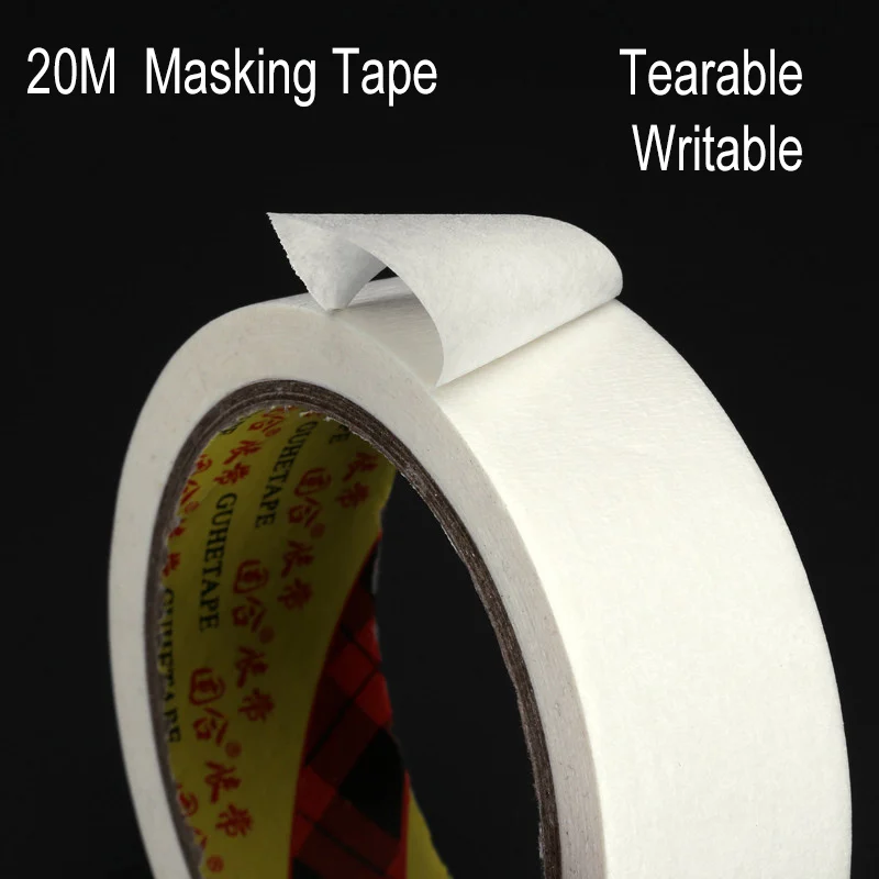 Клейкая Маскировочная лента белого цвета DELVTCH высокотемпературная