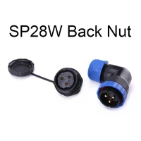 sp28 ip68 waterproof connector male female wire cable 23456791012141619222426 pin docking elbow aviation plug sock