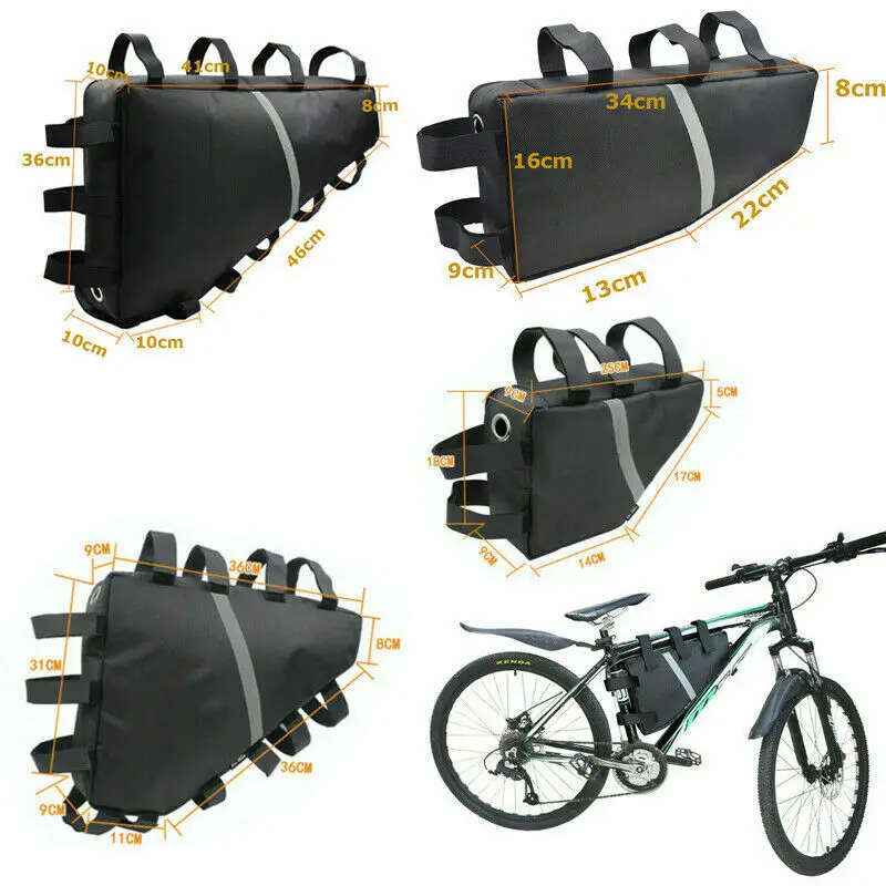 Mountain Bike Triangle Tube Frame Bag Hanging Battery Storage 36V 48V Waterproof Bike Bag Storage Cycling Bicycle Bag