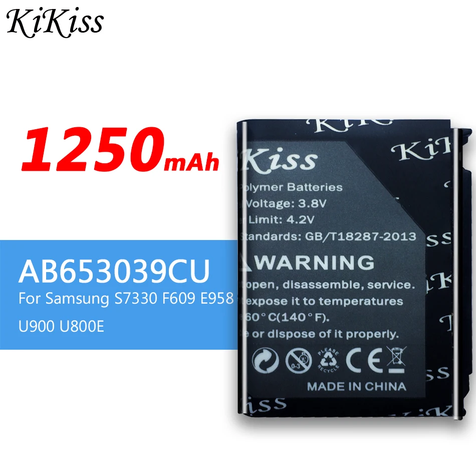 Для Samsung S7330 F609 E958 U900 U800E мобильный телефон заменяемый аккумулятор AB653039CU 1250