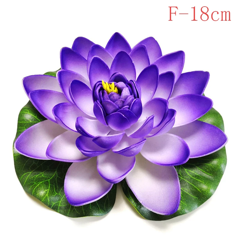 10/18 Cm Floating Artificial Lotus Fake Plant DIY Water Lily Simulation Lotus Home Garden Decoration Cheap   Outdoor Decor Cheap images - 6