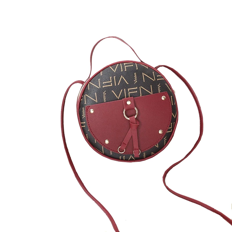 

Дизайнерская модная круглая сумка 2021, кожаная женская круглая сумка-мессенджер через плечо, женская сумка, роскошные женские сумки