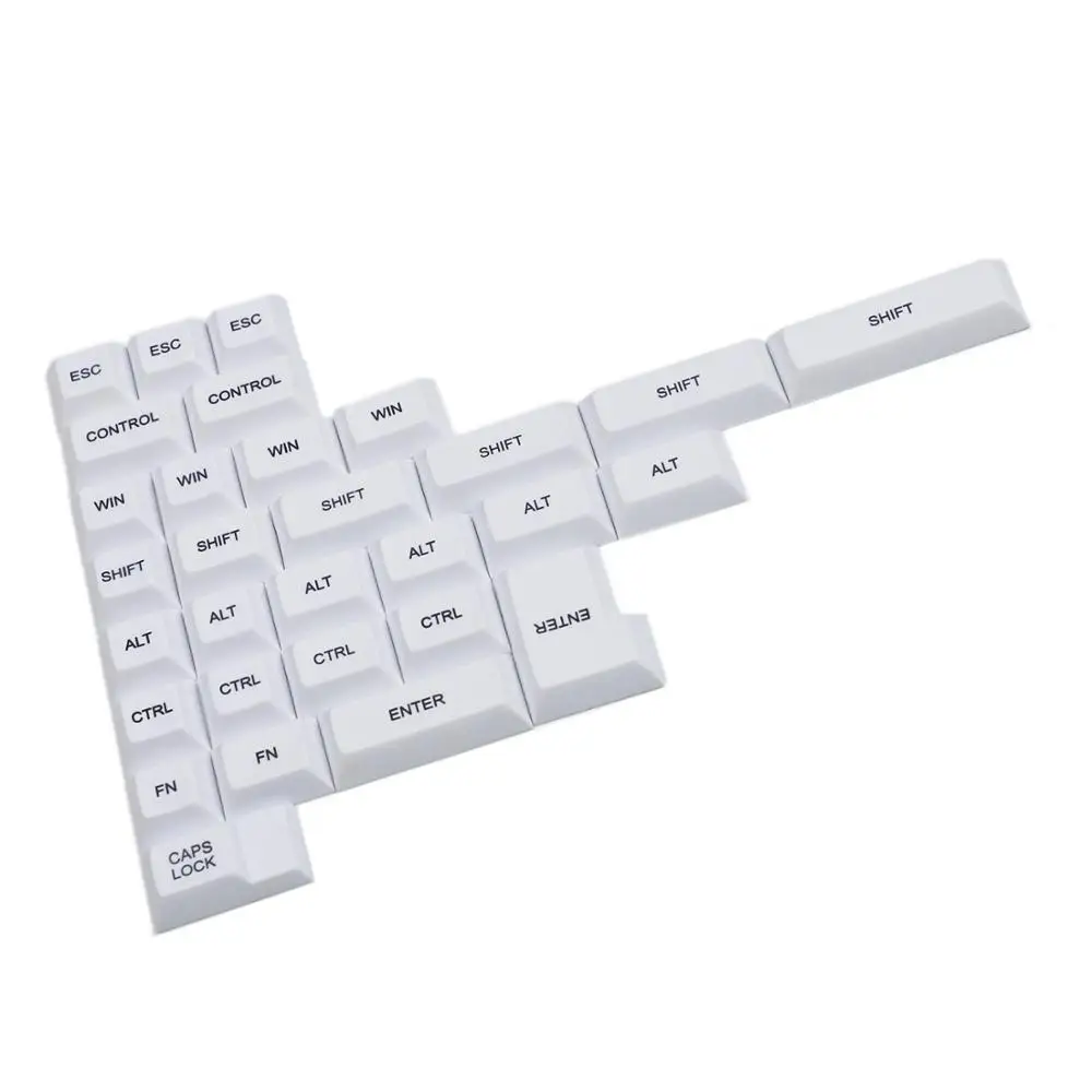 DSA профиль PBT CMYK RGB белый модификаторы 30 клавиш краситель Sub пустые колпачки для Cherry MX механическая клавиатура