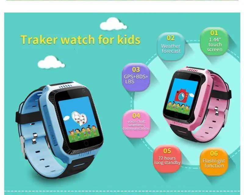COXRY Smart Watch Kids Gps With Camera Flashlight Baby Watch SOS Call Location Device Tracker For Children Safe PK Q100 Q90 Q60