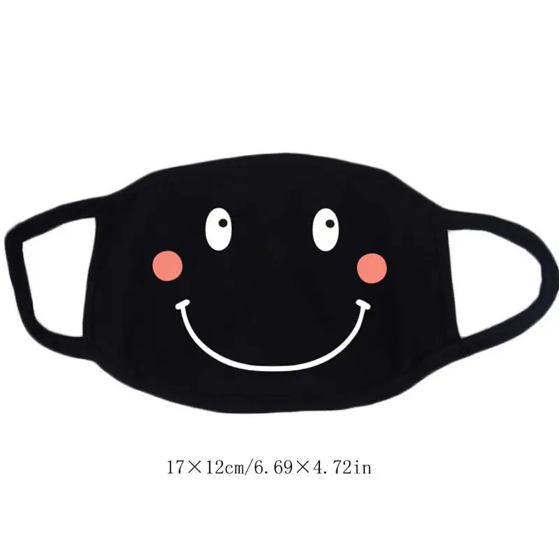 

8 Pcs Cute Expression Print Soft Cotton Dust Mask Reusable Face Cover for Adult Children Dustproof Washable Unisex