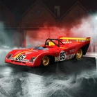 Новинка, модель автомобиля Bburago Ferrari 312 P 1:43, игрушечный автомобиль из литья под давлением, коллекционная статическая модель, предназначенная для Le Mans, раллийный автомобиль