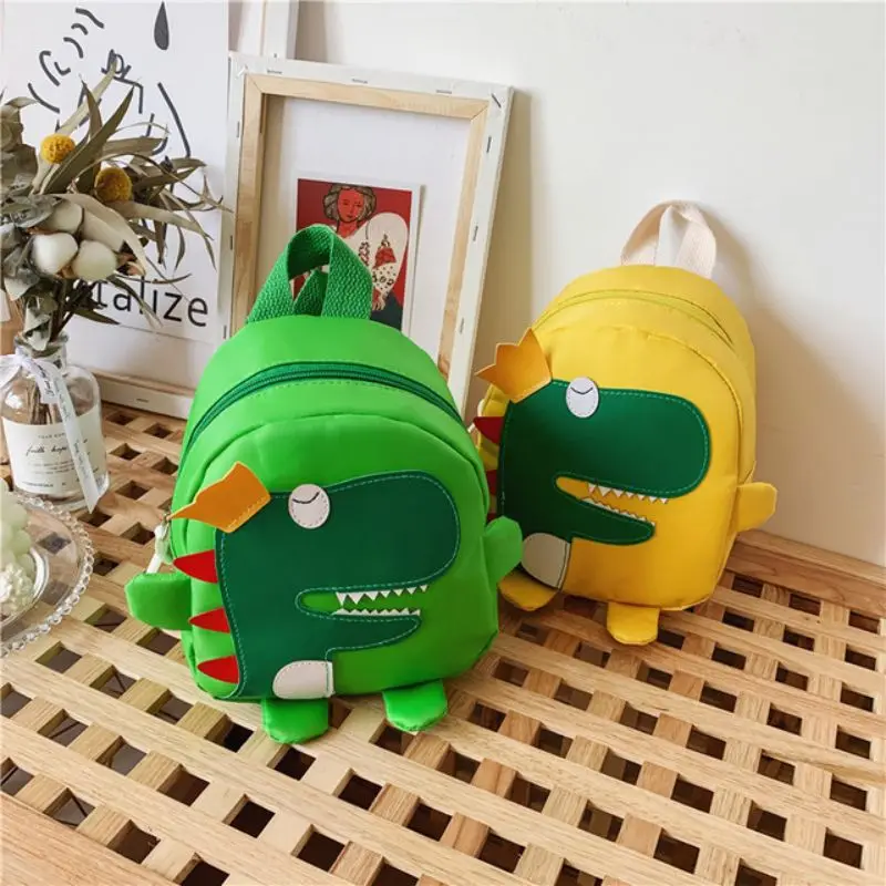 DS0007 New Fashion Cute Nylon Little Dinosaur Kindergarten Backpack Shoulder Bag Children Decorative Satchel Cool Anime