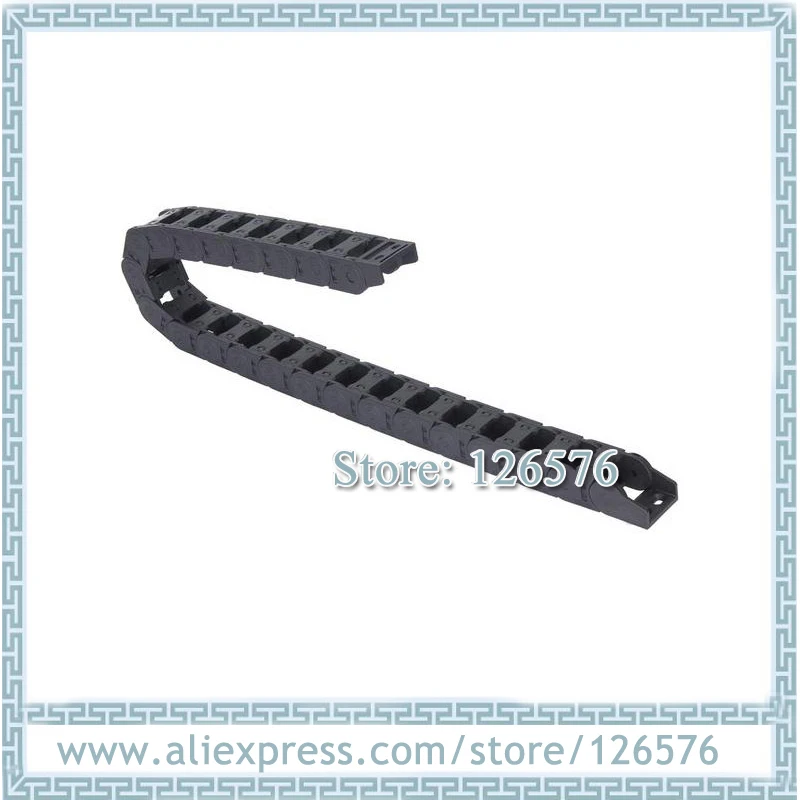 

1m enhanced Drag chain black color inner 15*30mm nylon bridge type towlline wire carrier with end connector