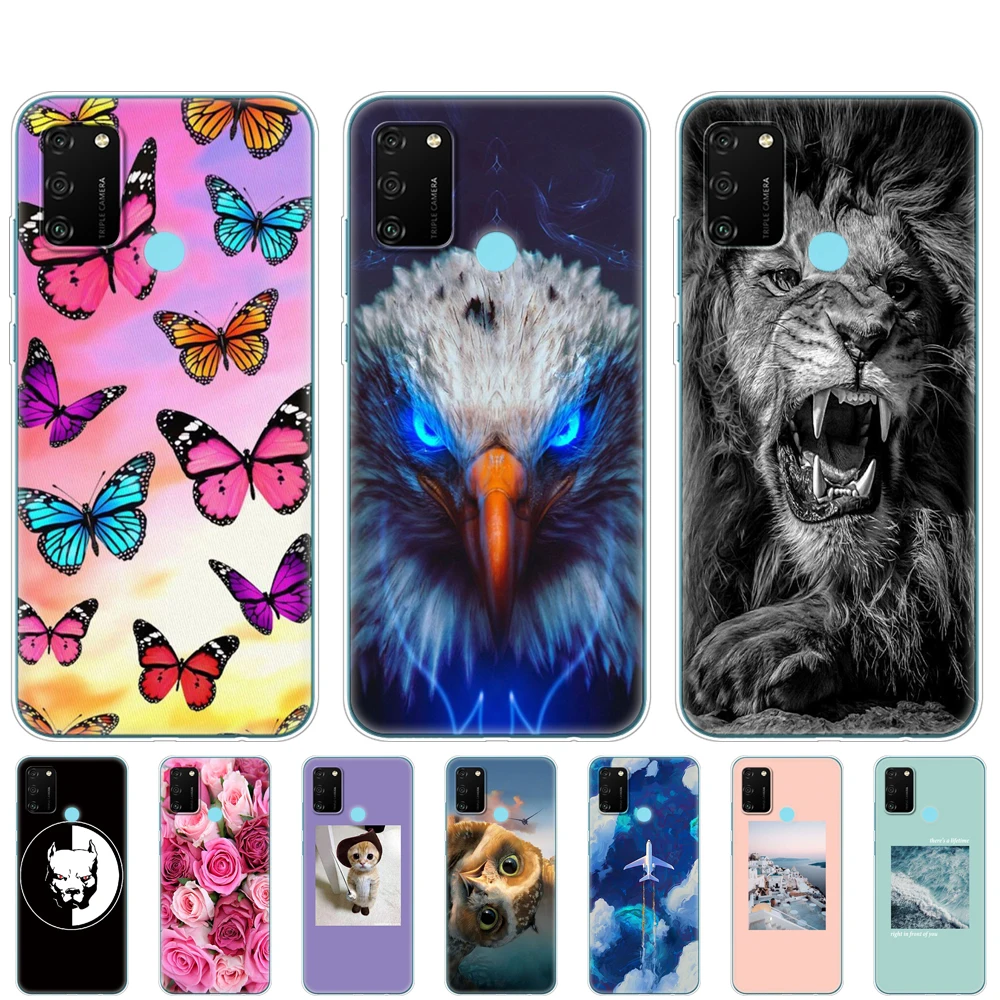 Чехол для HONOR 9A силиконовые чехлы 6 3 дюйма мягкий чехол телефона из ТПУ на Huawei Honor 9