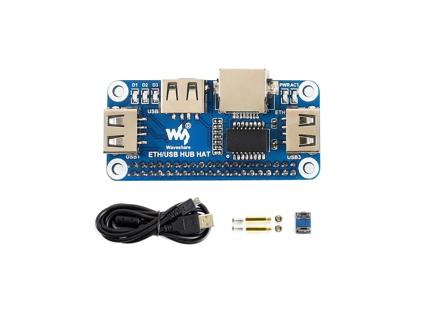 Waveshare Ethernet/usb-хаб шапка для Raspberry Pi 1x RJ45 Ethernet Порты и разъёмы 3x USB s | Компьютеры офис