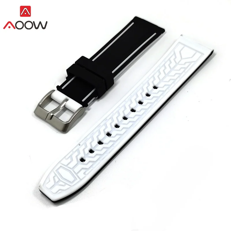 Мягкий силиконовый ремешок для часов 22 мм водонепроницаемый сменный Браслет