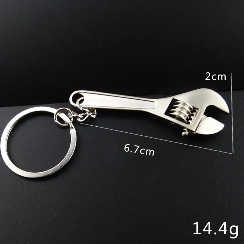 Mini Tools Wrench Keychain Silver Metal Car Key Ring High Quality Simulation Spanner Chain Keyring Keyfob | Украшения и