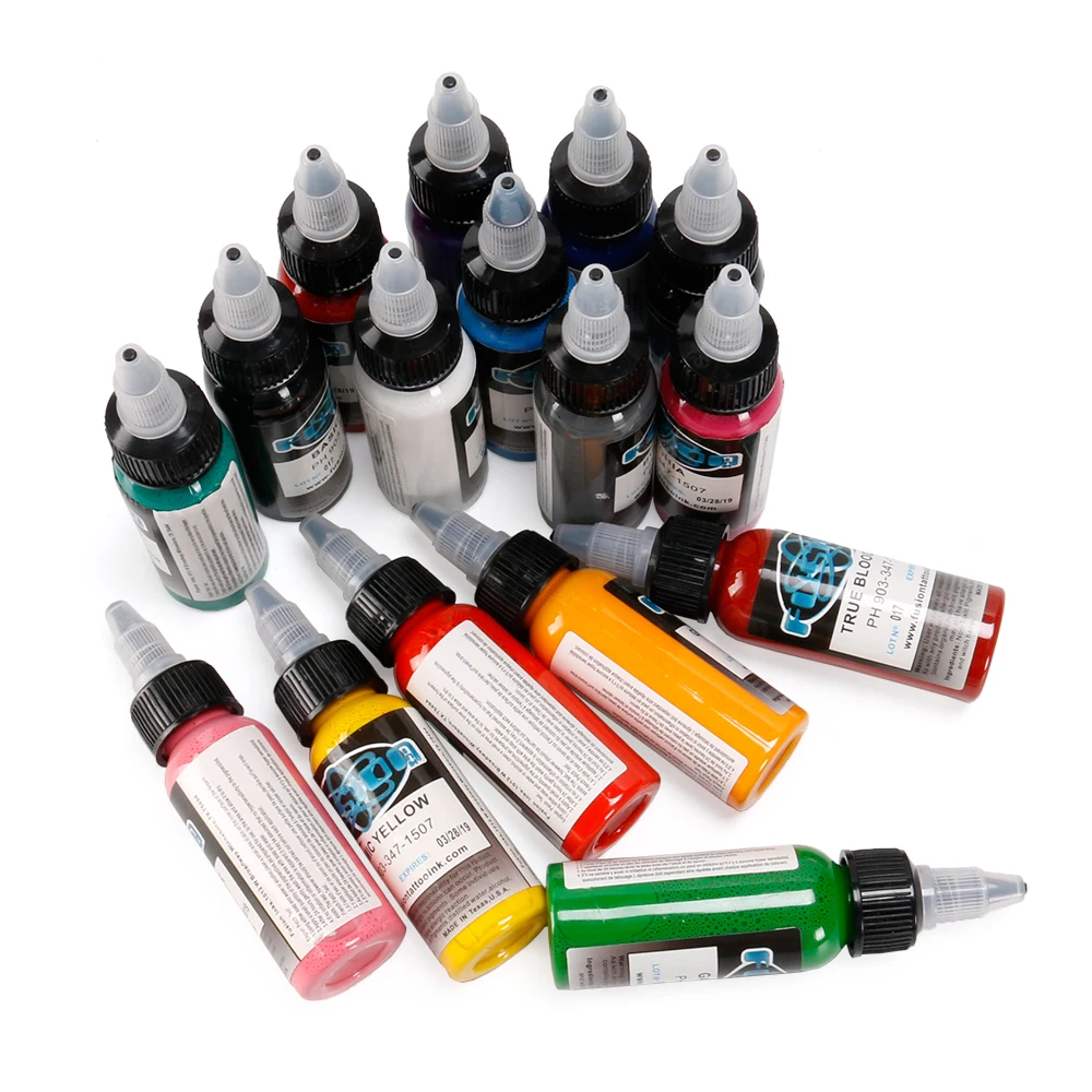 

Tattoo Ink Set 1 Oz Primary Color Set Professional Tattoo Ink Tattoo Artist Pigment Set