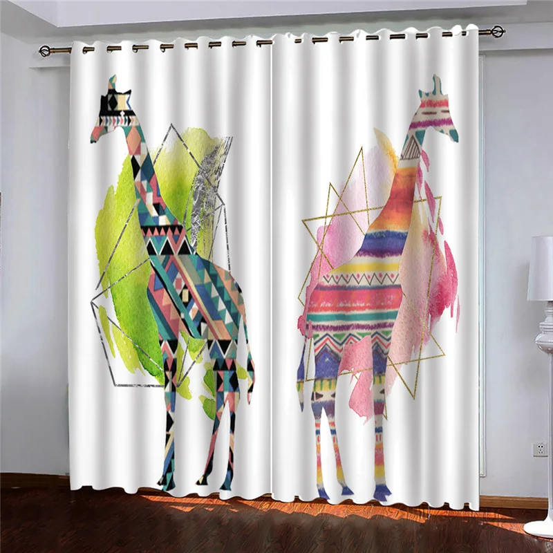

Затемняющая занавеска 3D Cortinas Cortas animal cortin para quarto для гостиной, обработка окон 2020