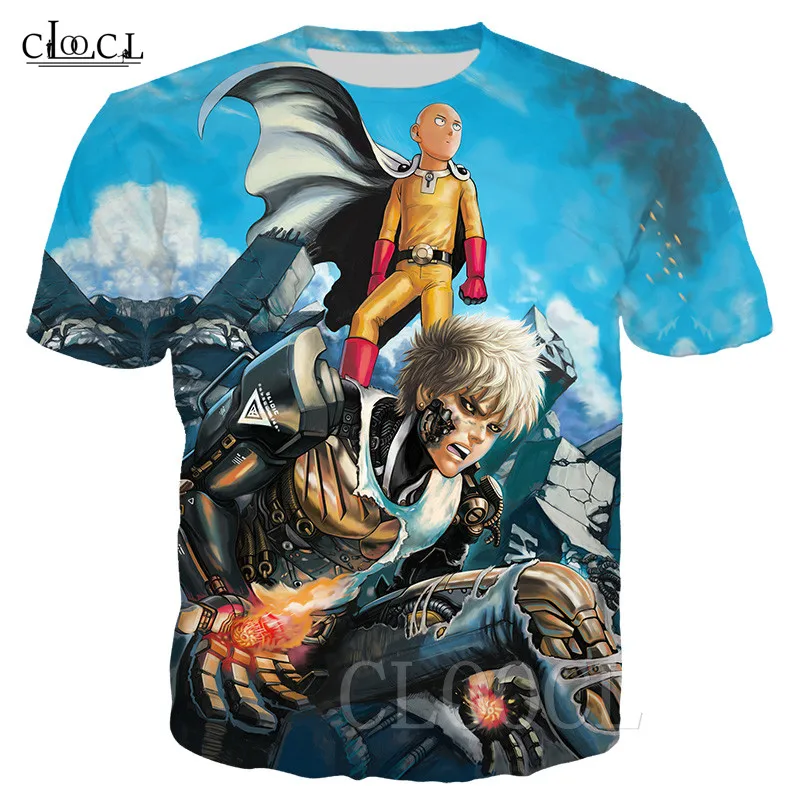 Популярная футболка большого размера с принтом в стиле аниме One Punch для мужчин и