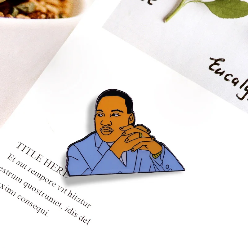 Эмалированная заколка MLK Jr. Day Black Power I'm a Dream в американской истории брошь с