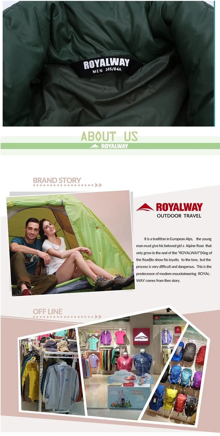 ROYALWAY, уличный пуховик, мужской, s, теплый, портативный, супер светильник, пуховик, большой размер, мужские пальто, зима для мужчин, RFDM4380F